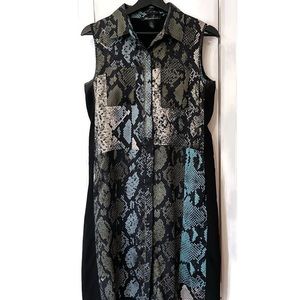 KENNETH COLE TORIANA GREEN ANIMAL PRINT DRESS SZ 2